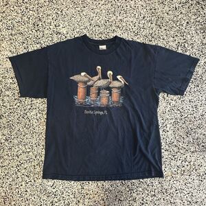 Vintage Tennessee River Shirt Mens XL Bonita Springs FL Pelican 00s Y2K Navy